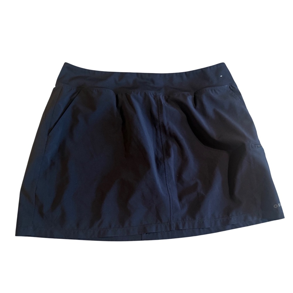Orvis Womens XL Black Active Skort Hiking Golf Tennis Athletic Skirt Pockets